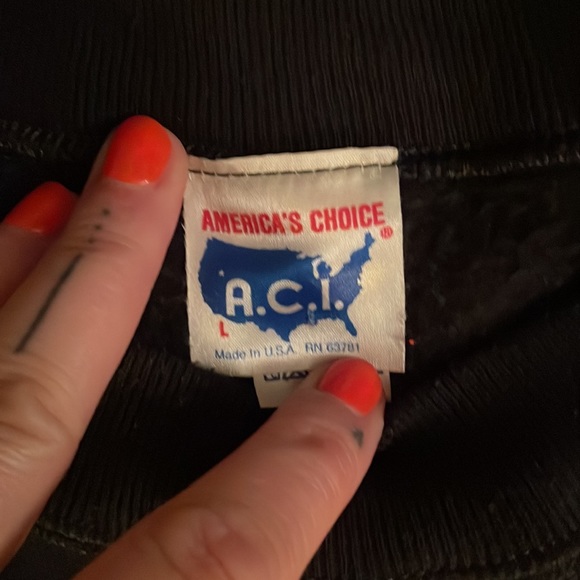 VINTAGE Sweater A.C.I.  “ university of the pacific “ L made in USA 80’s black - Picture 3 of 6